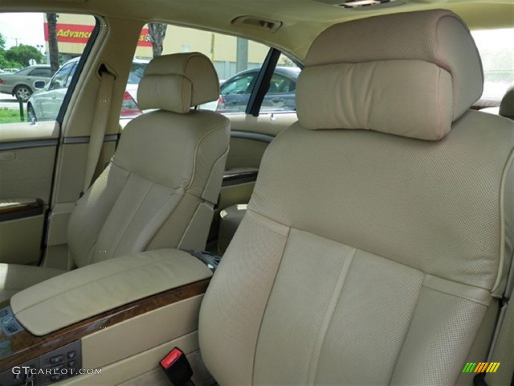 2003 7 Series 745Li Sedan - Jet Black / Dark Beige/Beige III photo #37