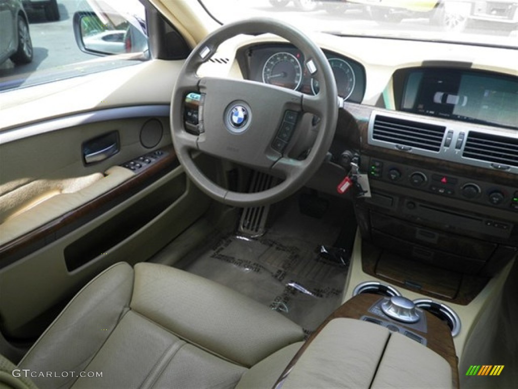 2003 7 Series 745Li Sedan - Jet Black / Dark Beige/Beige III photo #39