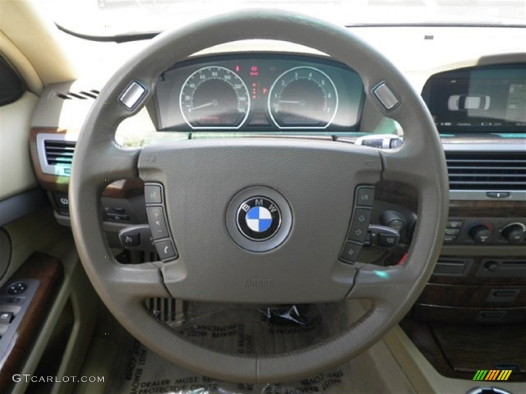 2003 7 Series 745Li Sedan - Jet Black / Dark Beige/Beige III photo #42