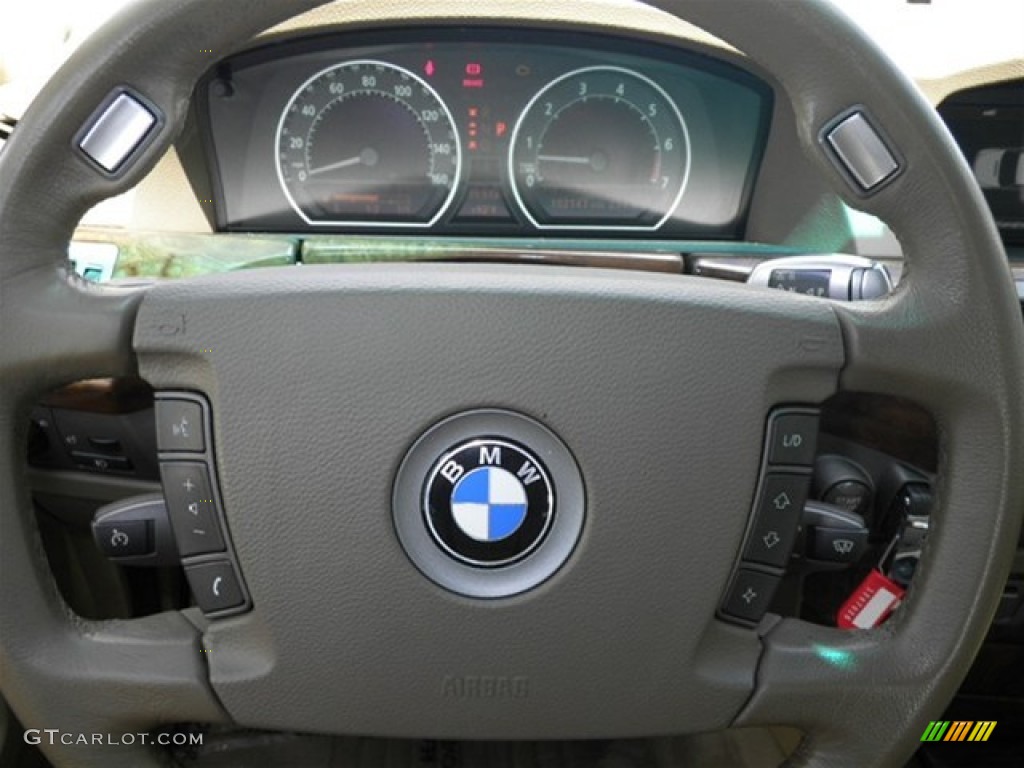 2003 7 Series 745Li Sedan - Jet Black / Dark Beige/Beige III photo #43