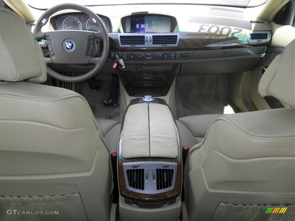 2003 7 Series 745Li Sedan - Jet Black / Dark Beige/Beige III photo #49