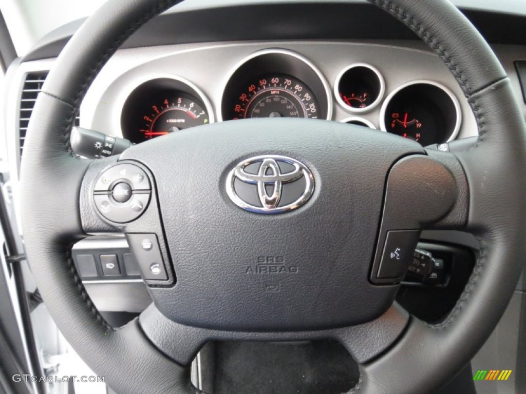 2012 Toyota Sequoia SR5 Black Steering Wheel Photo #70169872
