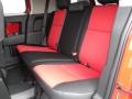 2012 Toyota FJ Cruiser Dark Charcoal/Red Interior Rear Seat Photo