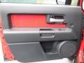 2012 Toyota FJ Cruiser Dark Charcoal/Red Interior Door Panel Photo