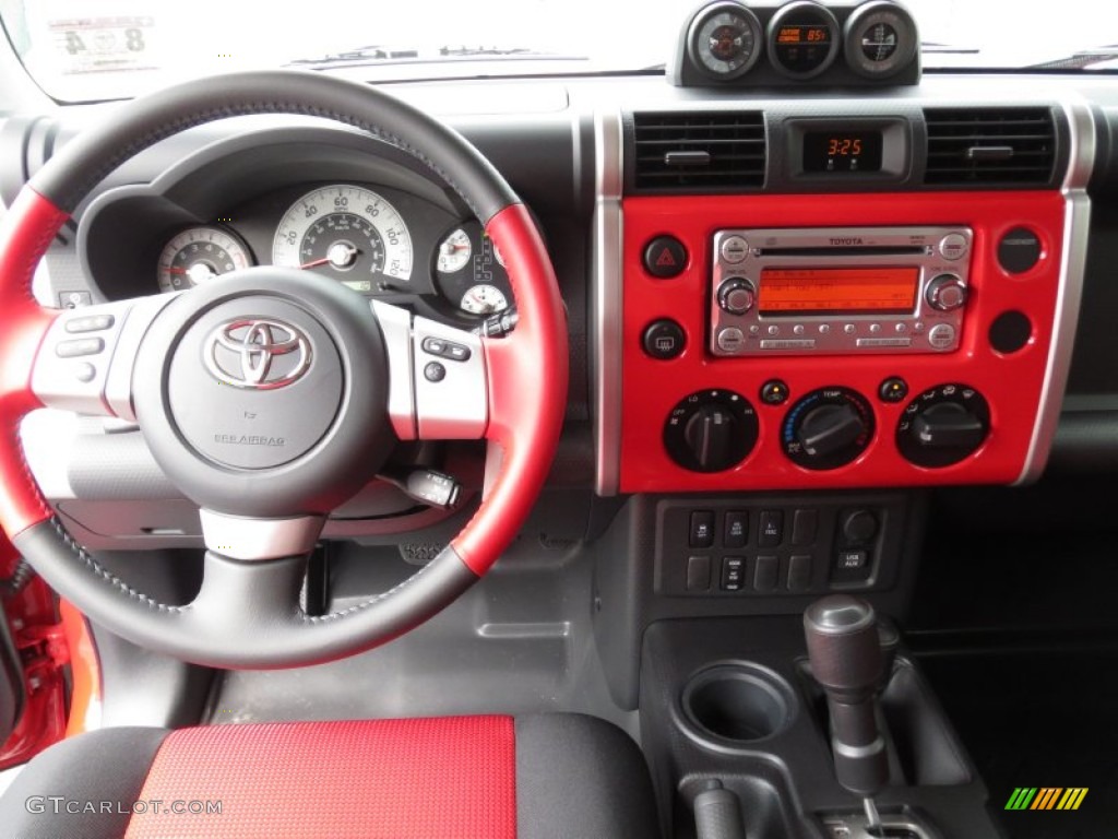 2012 Toyota FJ Cruiser Trail Teams Special Edition 4WD Dark Charcoal/Red Dashboard Photo #70170137
