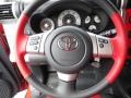 2012 Toyota FJ Cruiser Dark Charcoal/Red Interior Steering Wheel Photo