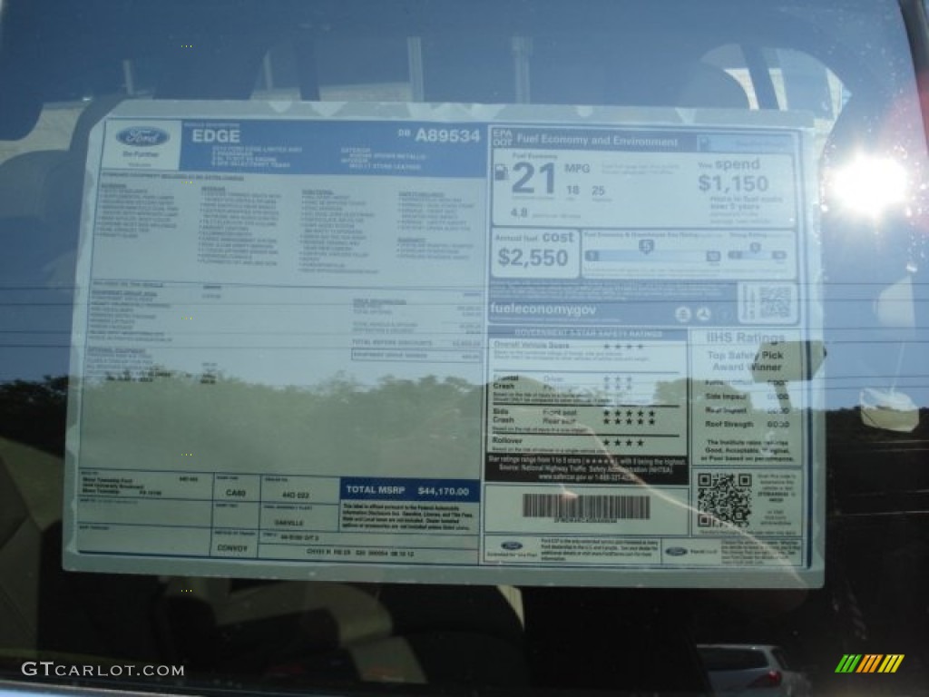 2013 Ford Edge Limited AWD Window Sticker Photo #70174241