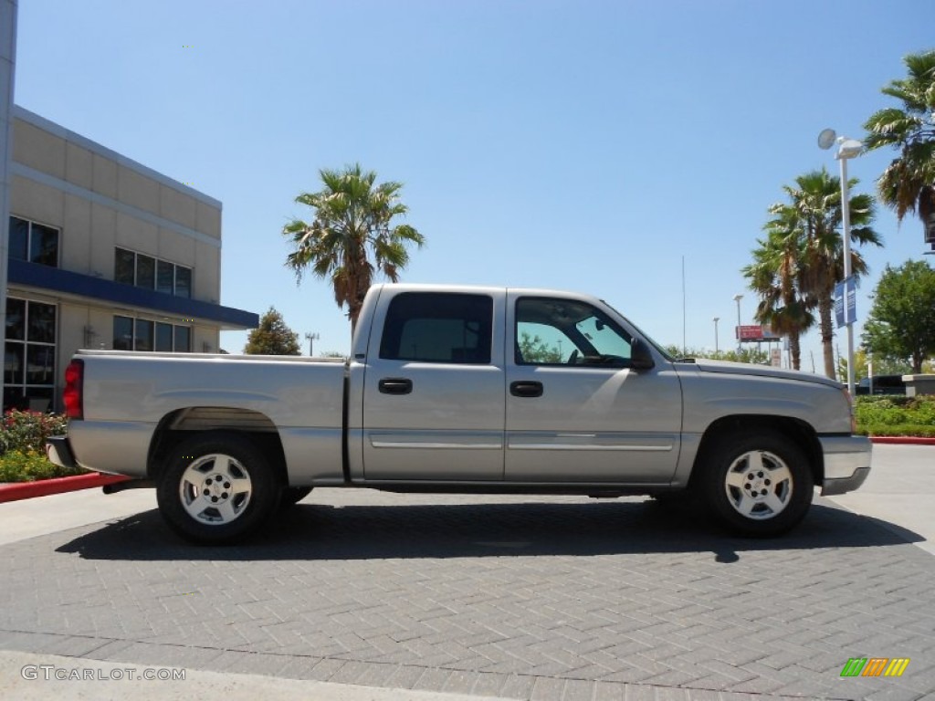 2006 Silverado 1500 LS Crew Cab - Silver Birch Metallic / Dark Charcoal photo #6