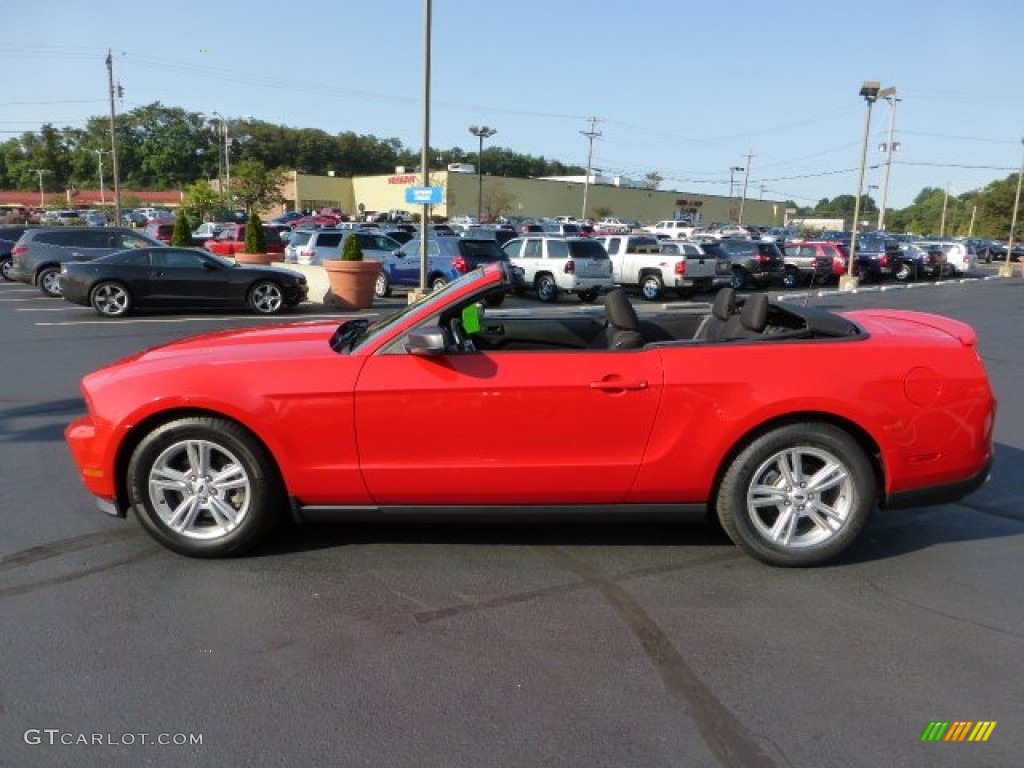 2012 Mustang V6 Convertible - Race Red / Charcoal Black photo #6