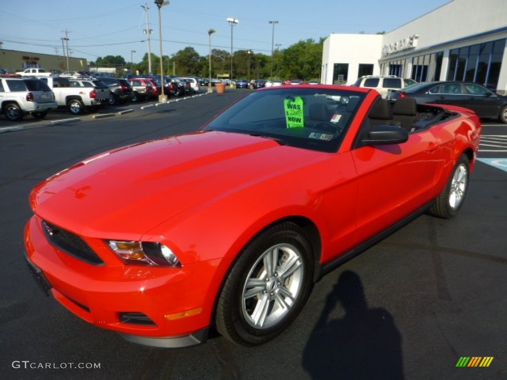 2012 Mustang V6 Convertible - Race Red / Charcoal Black photo #7