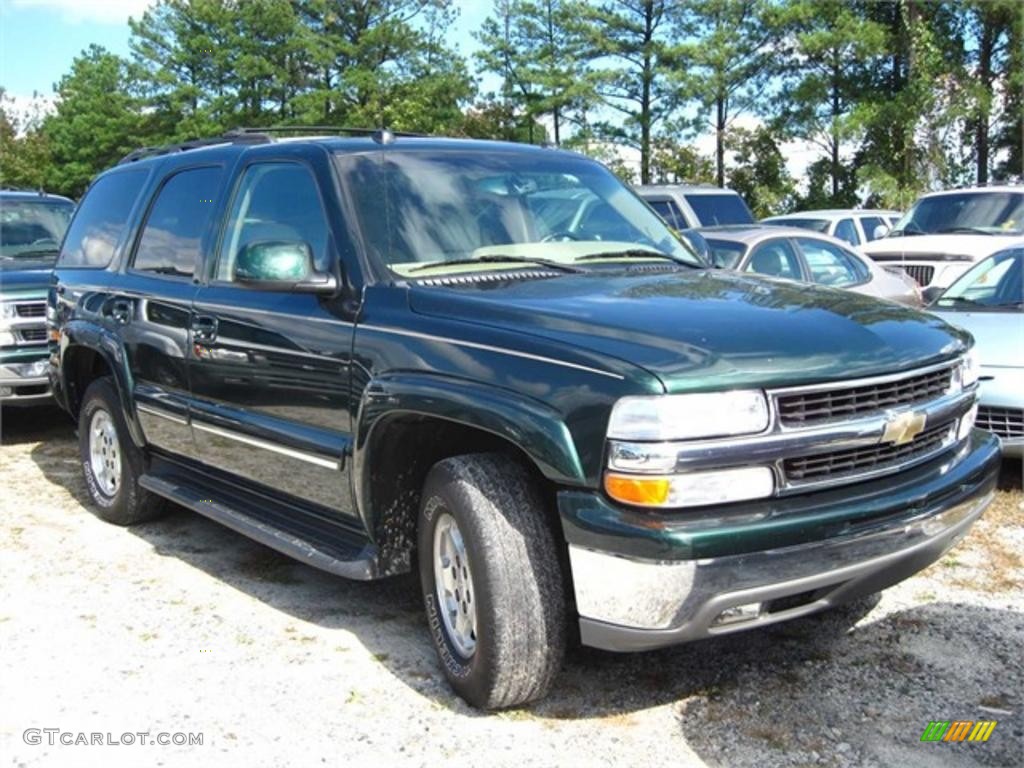 2004 Tahoe LT - Dark Green Metallic / Tan/Neutral photo #1