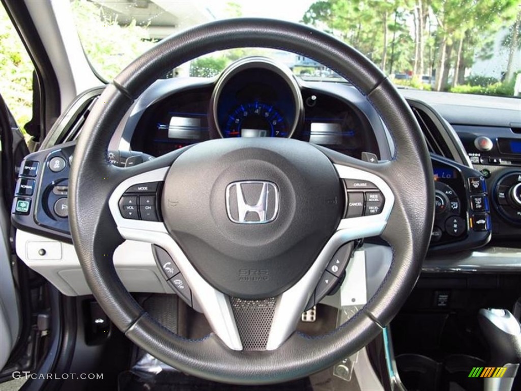 2011 Honda CR-Z EX Sport Hybrid Gray Fabric Steering Wheel Photo #70175504