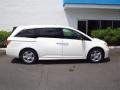 2012 White Diamond Pearl Honda Odyssey Touring  photo #2