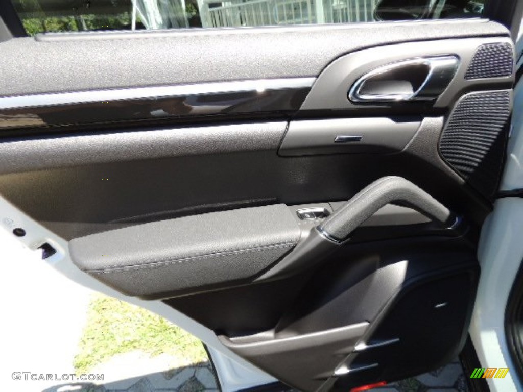 2013 Porsche Cayenne S Hybrid Black Door Panel Photo #70178936