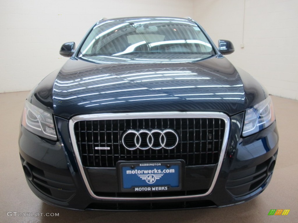 2009 Q5 3.2 Premium quattro - Deep Sea Blue Pearl Effect / Black photo #2