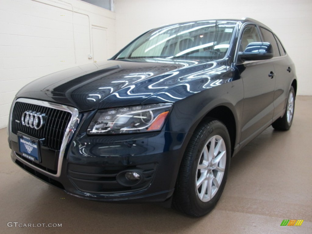 2009 Q5 3.2 Premium quattro - Deep Sea Blue Pearl Effect / Black photo #4