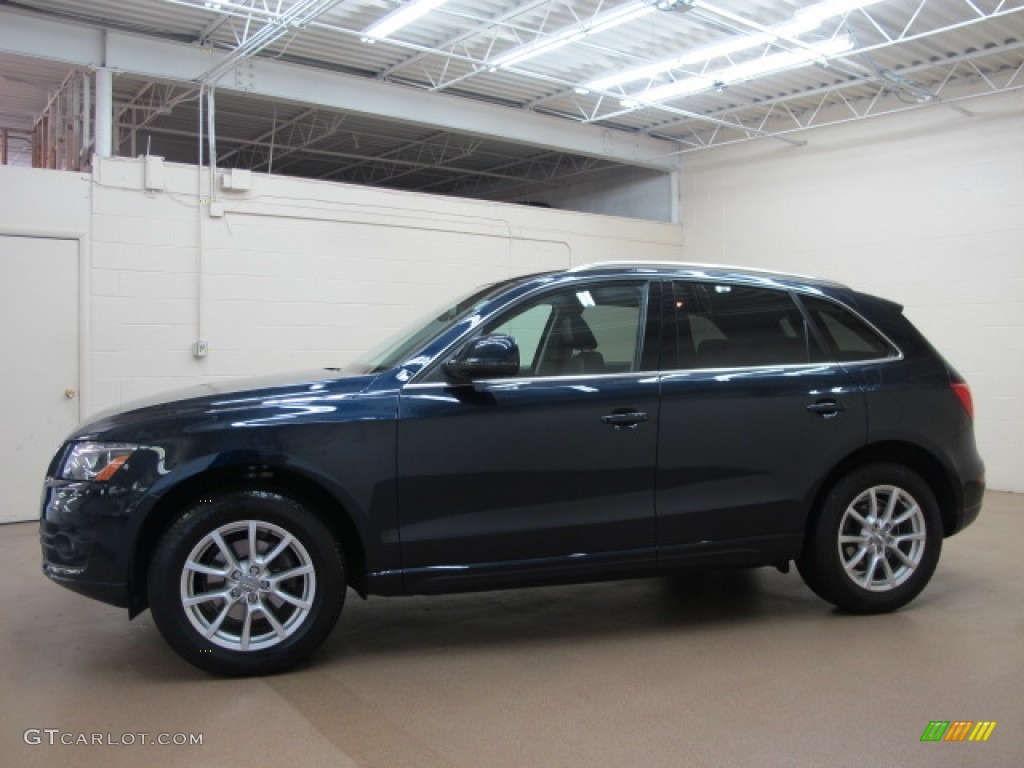 2009 Q5 3.2 Premium quattro - Deep Sea Blue Pearl Effect / Black photo #5