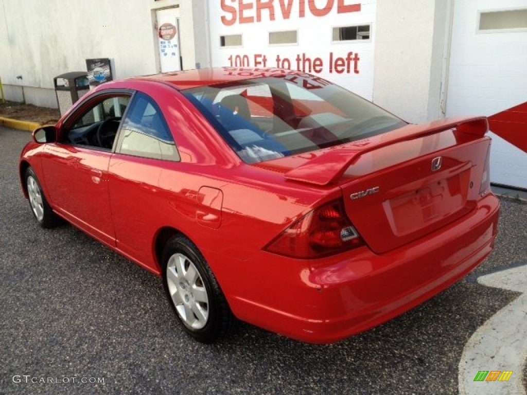 2002 Civic EX Coupe - Rally Red / Black photo #6