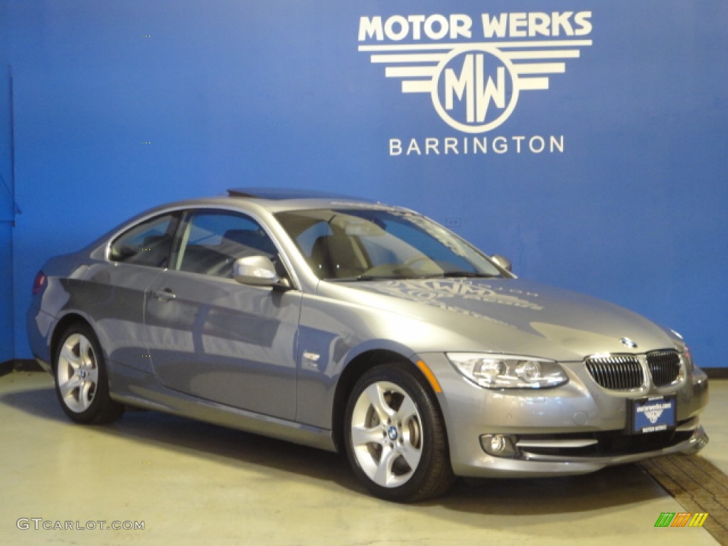 2011 3 Series 335i xDrive Coupe - Space Gray Metallic / Black Dakota Leather photo #1