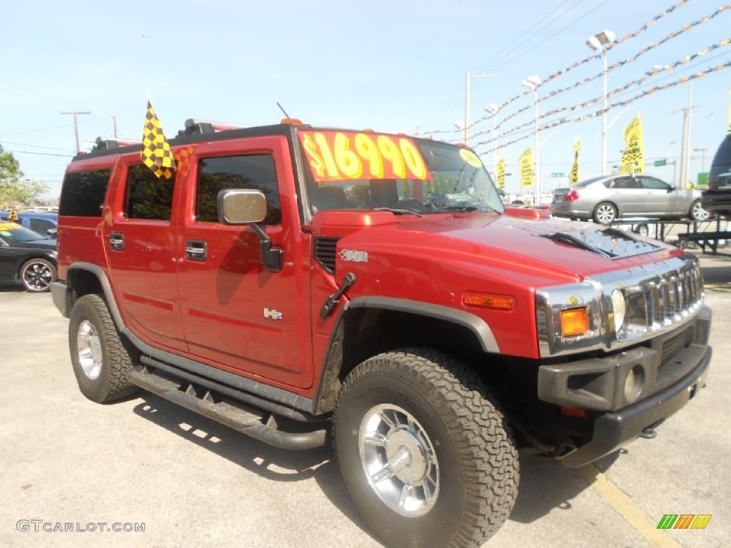 2003 H2 SUV - Sunset Orange Metallic / Wheat photo #4