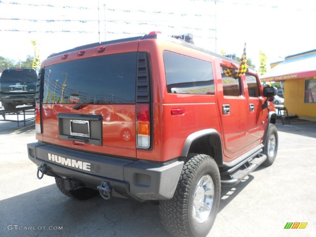 2003 H2 SUV - Sunset Orange Metallic / Wheat photo #6