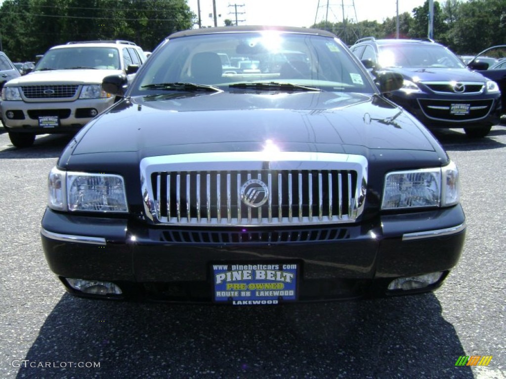 2008 Grand Marquis LS - Black Clearcoat / Light Camel photo #2