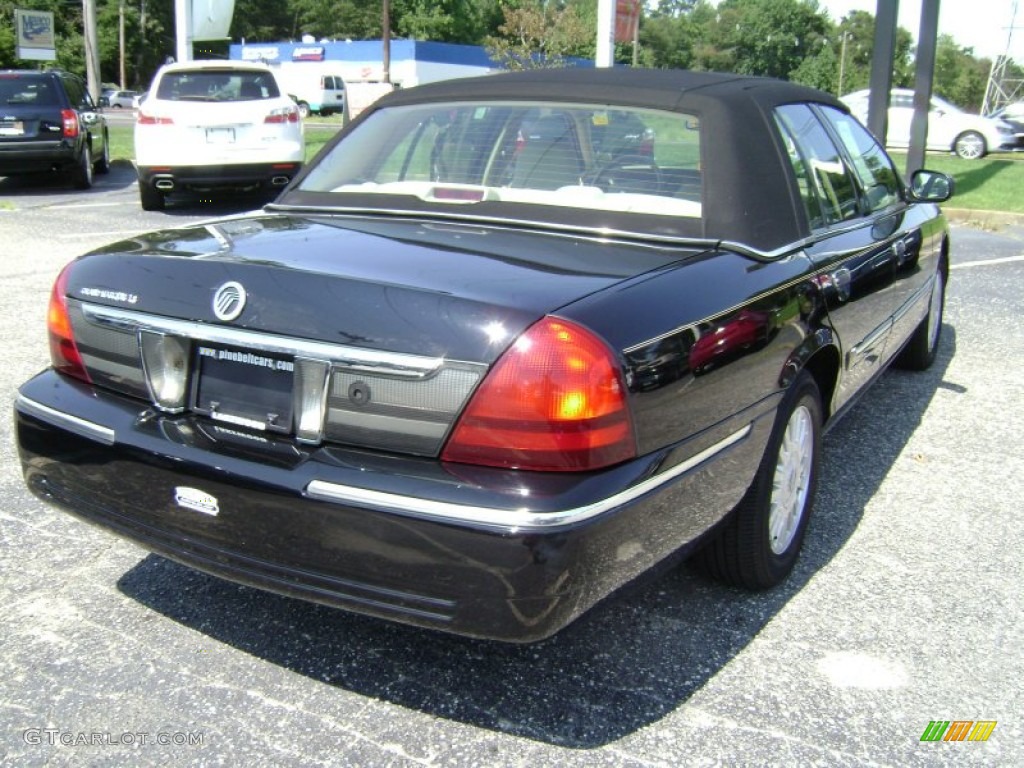 2008 Grand Marquis LS - Black Clearcoat / Light Camel photo #4