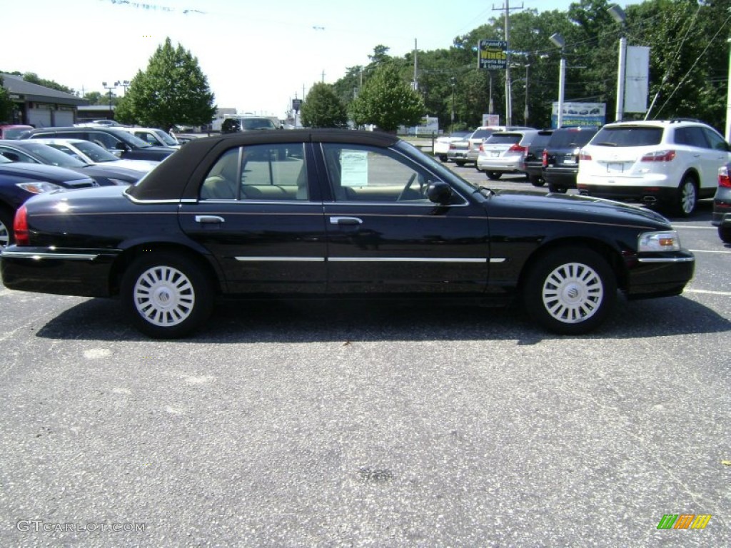 2008 Grand Marquis LS - Black Clearcoat / Light Camel photo #7