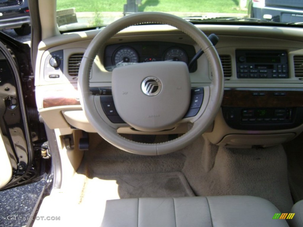 2008 Grand Marquis LS - Black Clearcoat / Light Camel photo #13