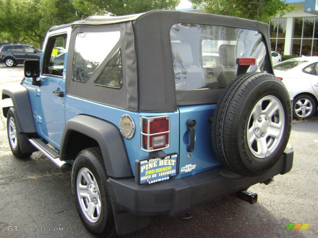 2010 Wrangler Sport 4x4 - Surf Blue Pearl / Dark Slate Gray/Medium Slate Gray photo #6