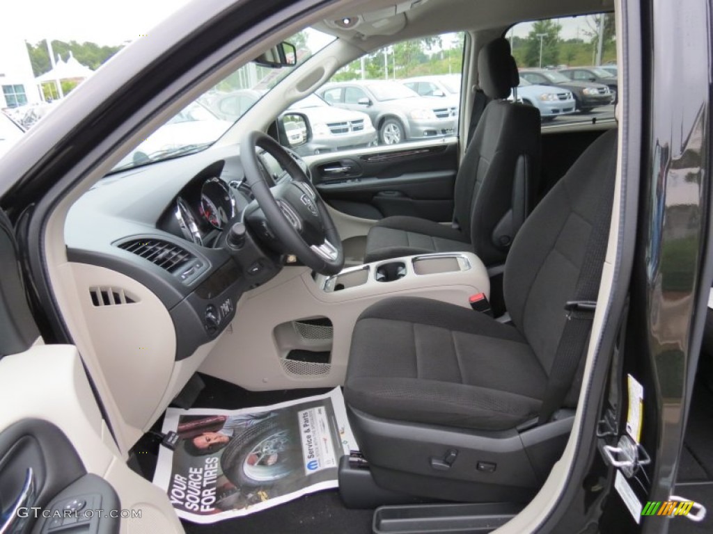 Black/Light Graystone Interior 2013 Dodge Grand Caravan Crew Photo #70186496