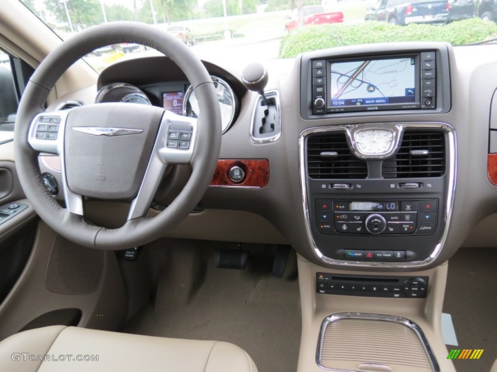 2013 Chrysler Town & Country Touring - L Dark Frost Beige/Medium Frost Beige Dashboard Photo #70187525