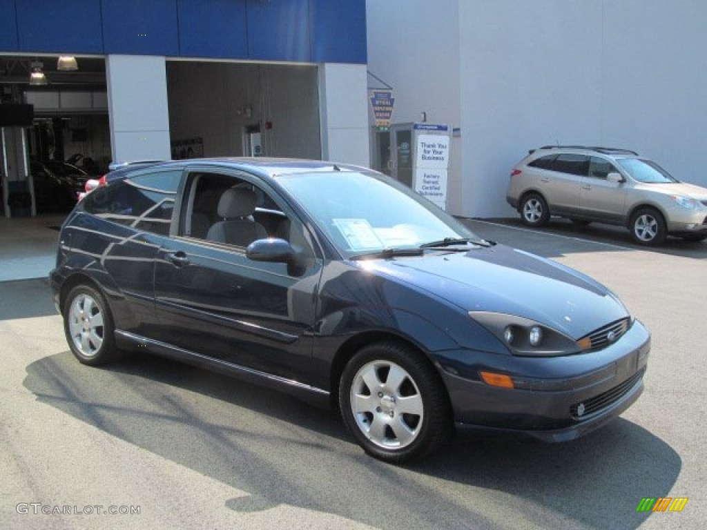 2001 Focus ZX3 Coupe - Twilight Blue Metallic / Medium Graphite Grey photo #7