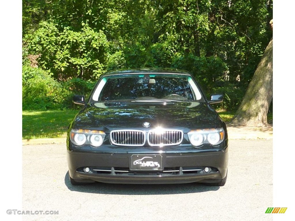 2005 7 Series 745i Sedan - Black Sapphire Metallic / Black/Black photo #2