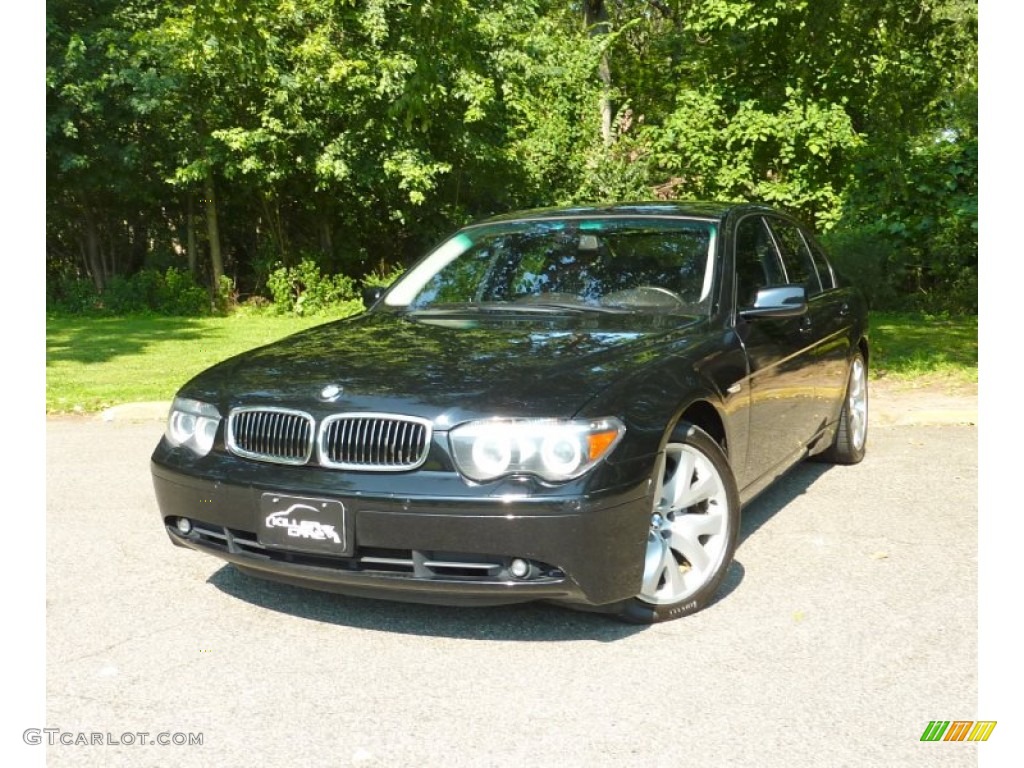 2005 7 Series 745i Sedan - Black Sapphire Metallic / Black/Black photo #3