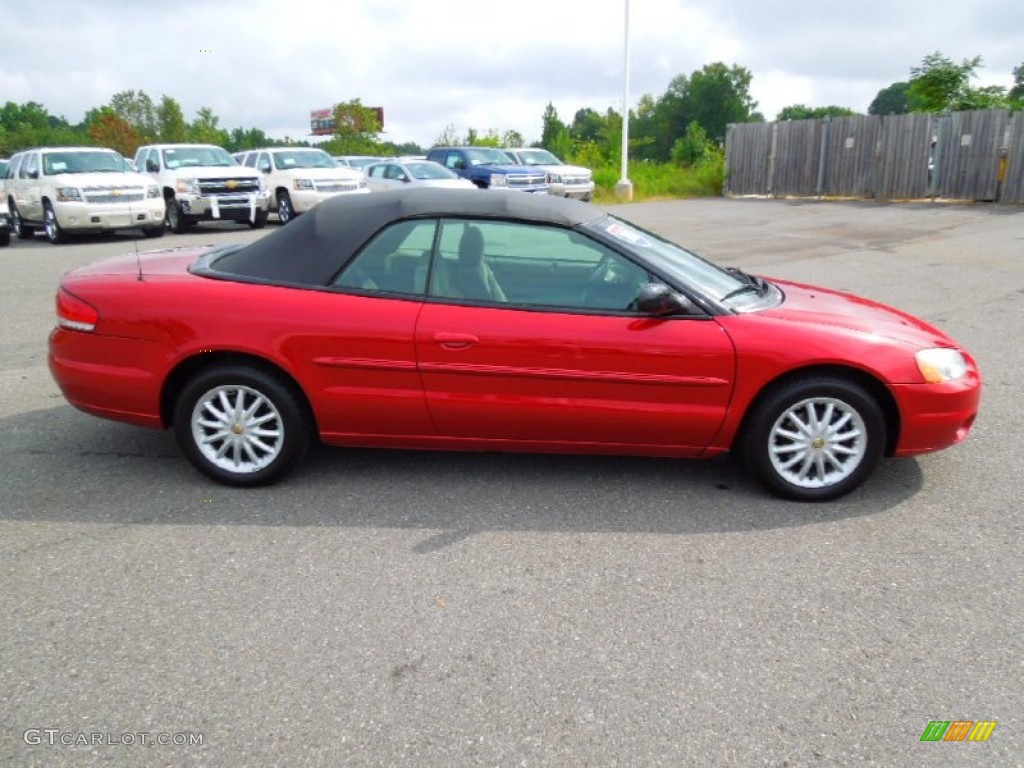2003 Sebring LX Convertible - Inferno Red Tinted Pearl / Taupe photo #3