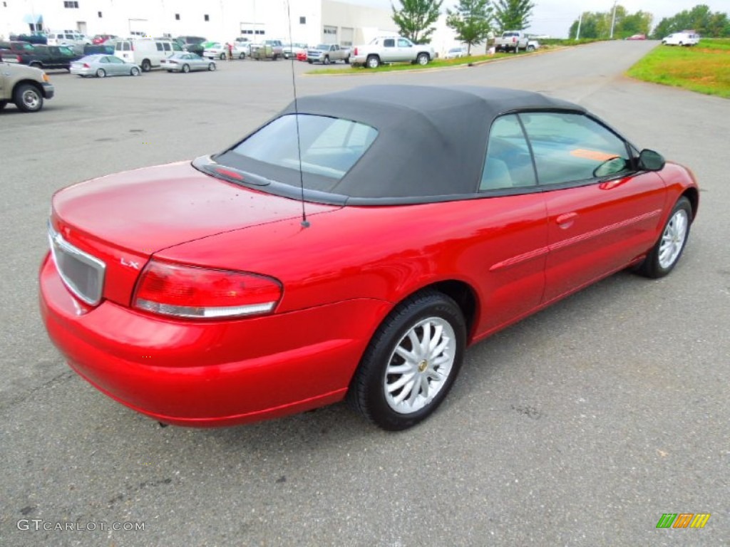 2003 Sebring LX Convertible - Inferno Red Tinted Pearl / Taupe photo #6