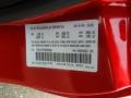 PEL: Inferno Red Tinted Pearl 2003 Chrysler Sebring LX Convertible Color Code