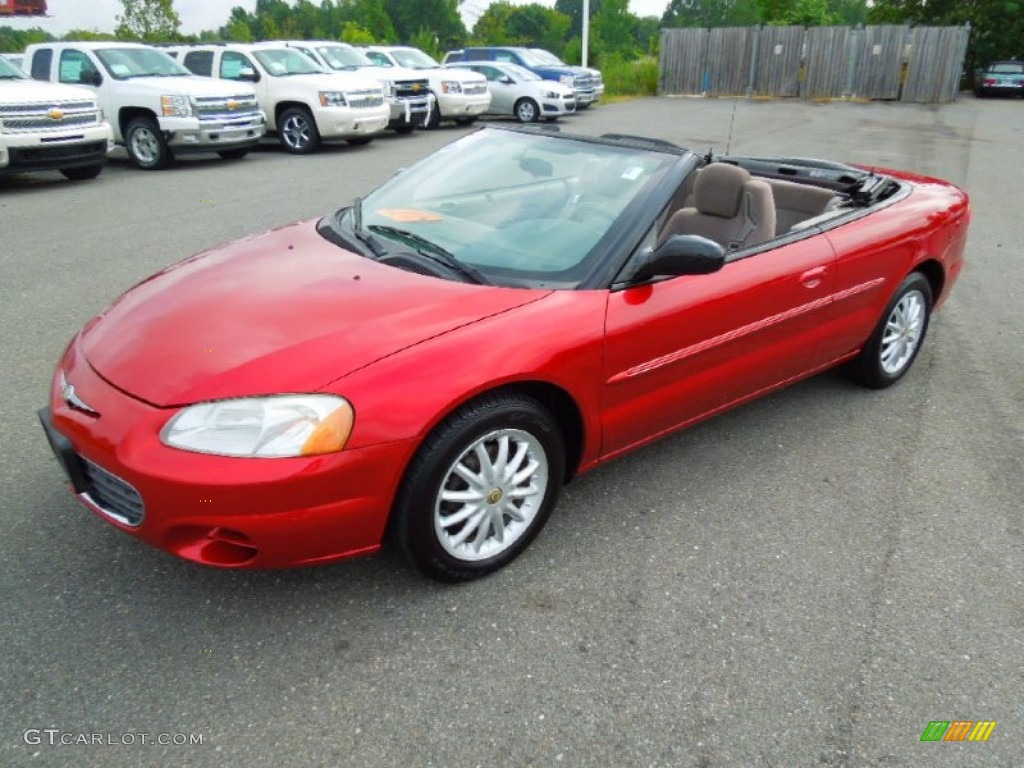 Inferno Red Tinted Pearl 2003 Chrysler Sebring LX Convertible Exterior Photo #70191200