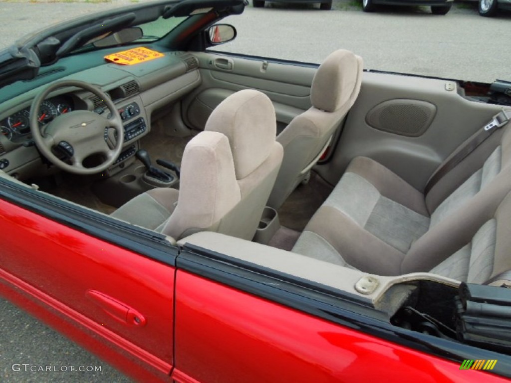 2003 Sebring LX Convertible - Inferno Red Tinted Pearl / Taupe photo #25