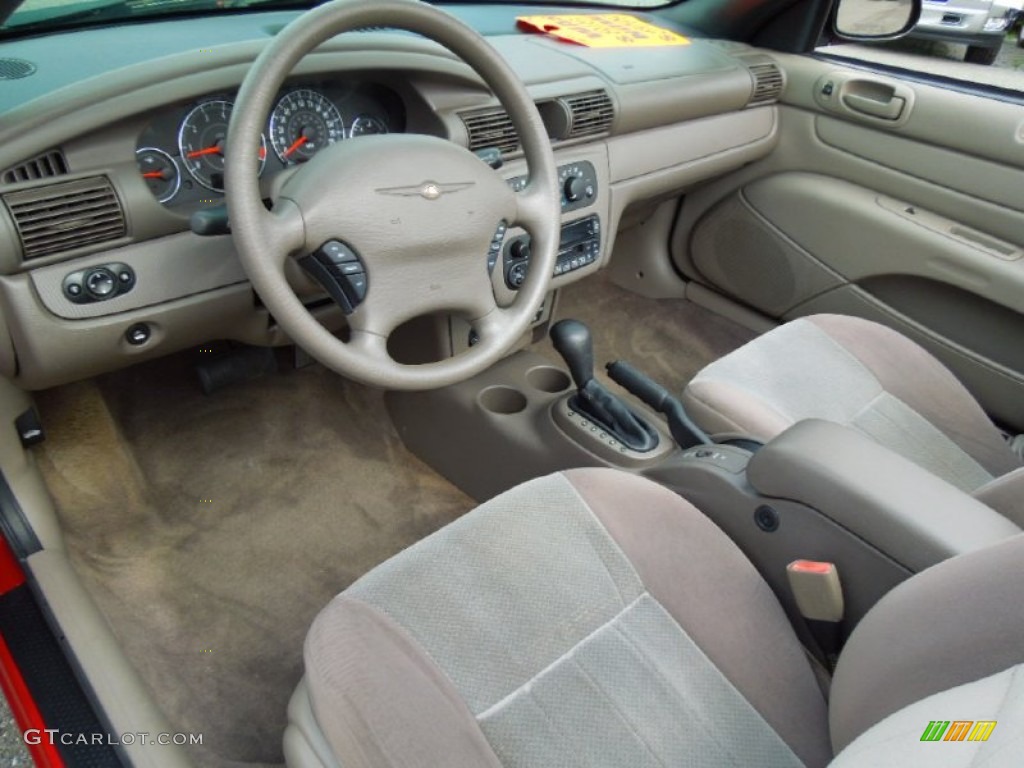 Taupe Interior 2003 Chrysler Sebring LX Convertible Photo #70191209