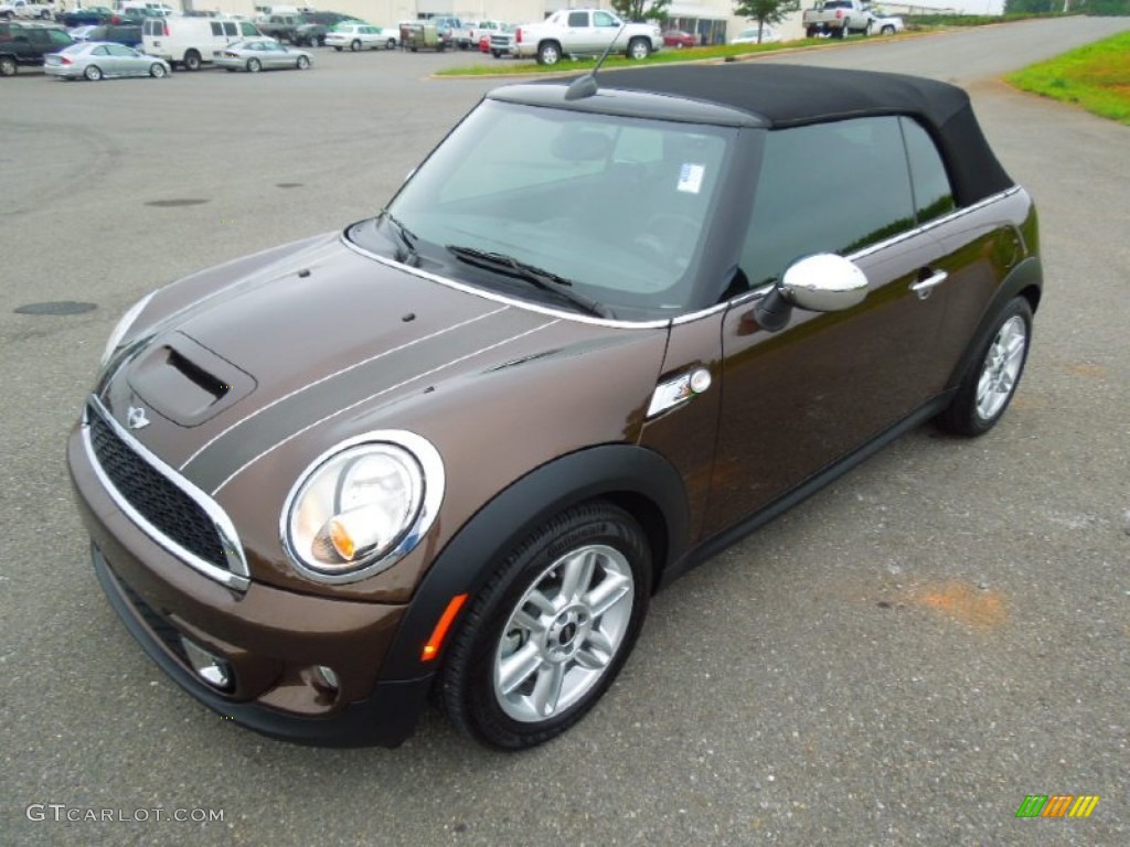 2011 Cooper S Convertible - Hot Chocolate Metallic / Carbon Black photo #1