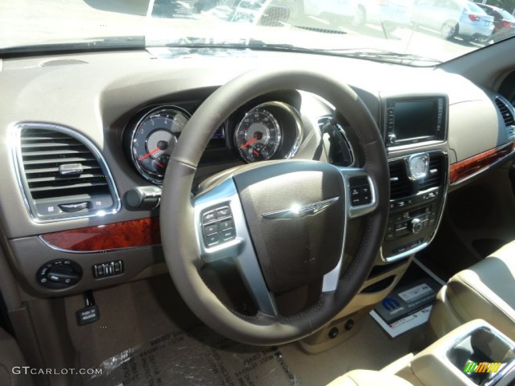 2012 Town & Country Touring - True Blue Pearl / Dark Frost Beige/Medium Frost Beige photo #8