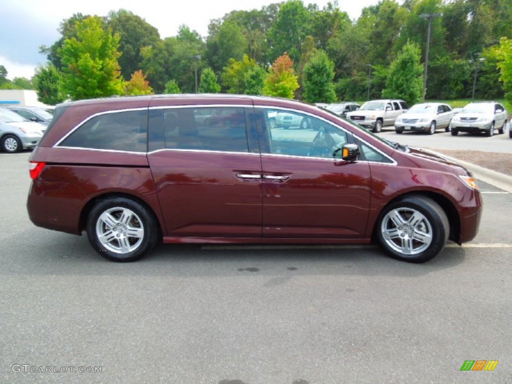 Dark Cherry Pearl 2011 Honda Odyssey Touring Exterior Photo #70193999