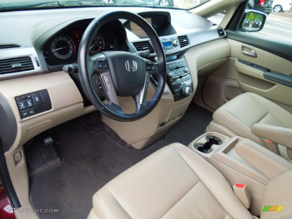 Beige Interior 2011 Honda Odyssey Touring Photo #70194077