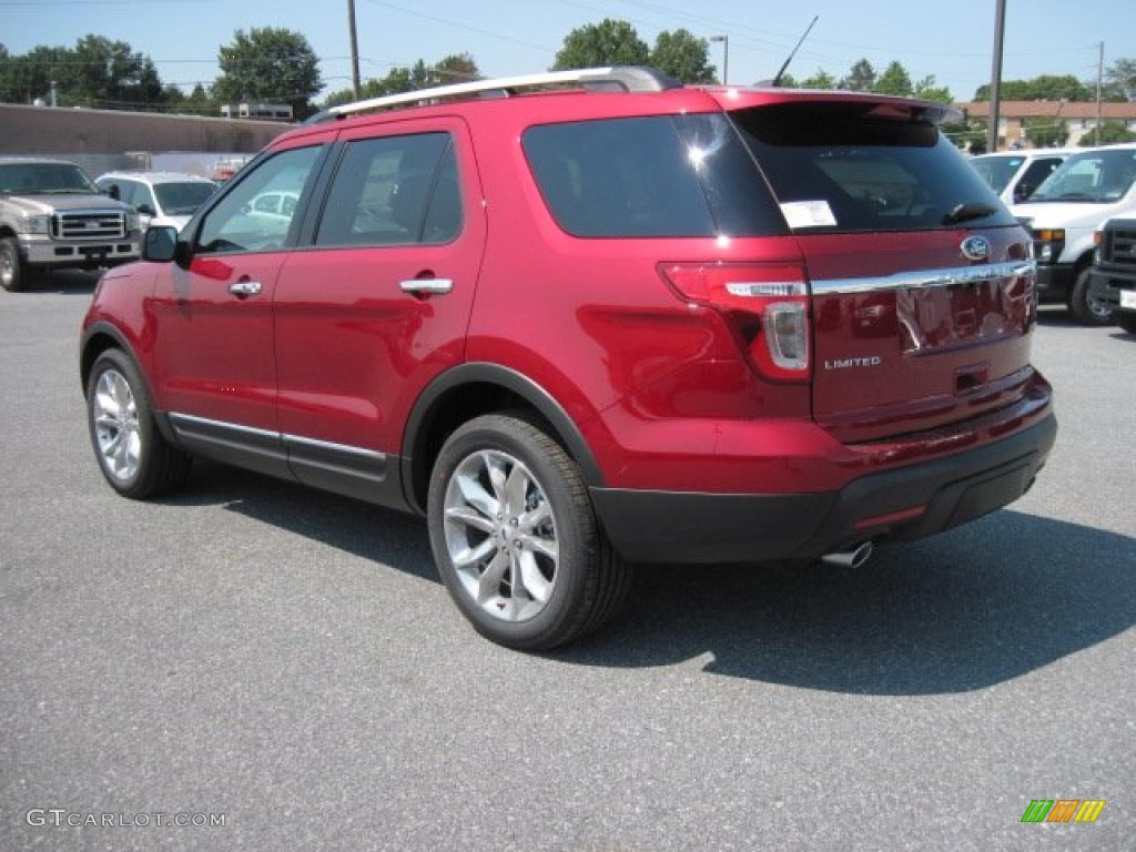 2013 Explorer Limited 4WD - Ruby Red Metallic / Charcoal Black photo #3