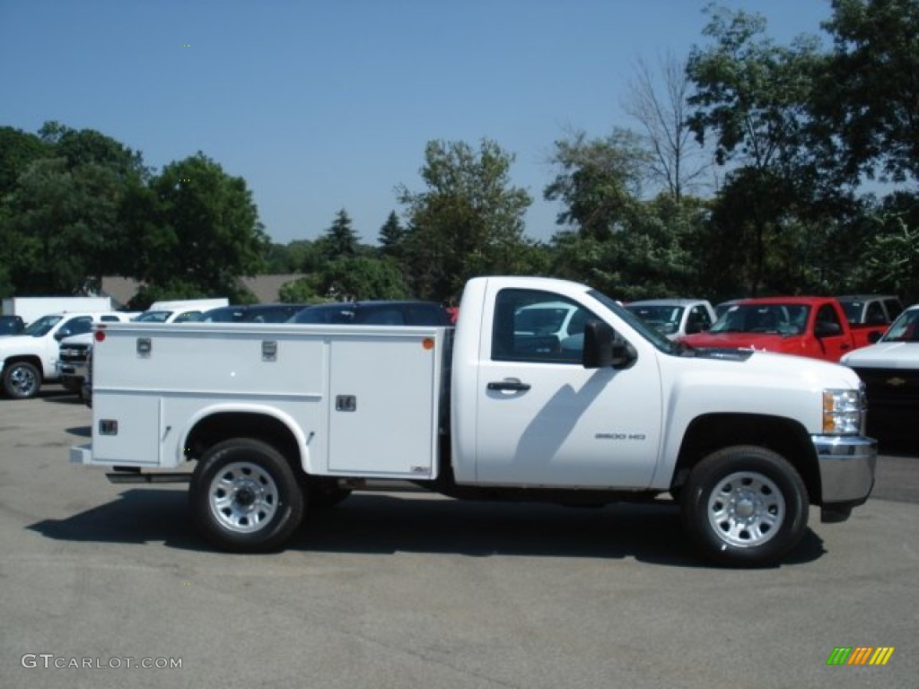 Summit White 2012 Chevrolet Silverado 3500HD WT Regular Cab 4x4 Commercial Exterior Photo #70197541