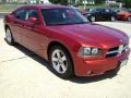 2008 Inferno Red Crystal Pearl Dodge Charger R/T  photo #3