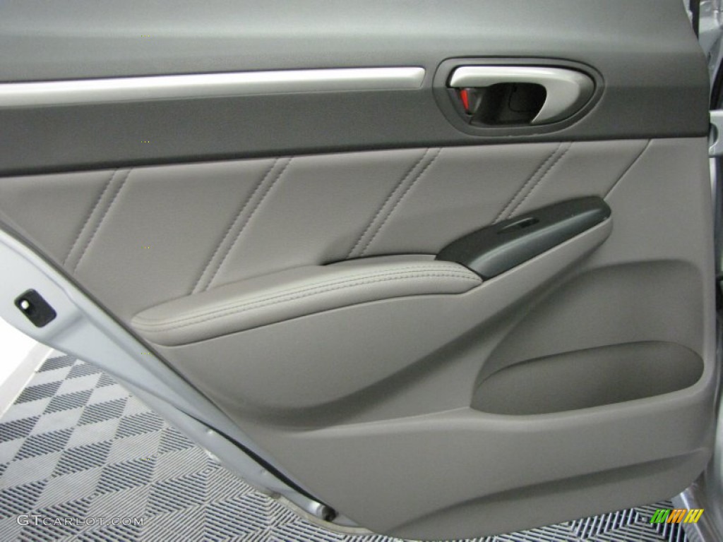 2009 Civic EX-L Sedan - Alabaster Silver Metallic / Gray photo #15