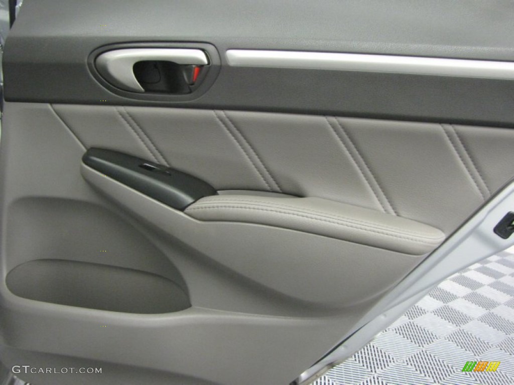 2009 Civic EX-L Sedan - Alabaster Silver Metallic / Gray photo #16